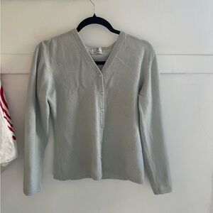 Vintage light green/grey cashmere cardigan!